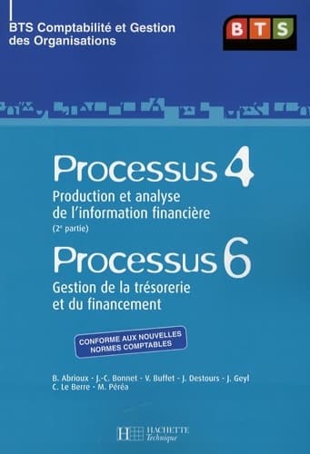 P4 information financière (2) p6 trésorerie et financement BTS CGO livre de l'élève éd. 2007 : Production et analyse de l'information financière /