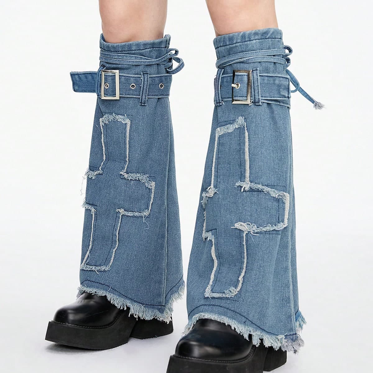 1 Paire de chauffe-jambes de cow-boy de conception rÃ©tro pour fille chaude du millÃ©naire avec attaches et jambiÃ¨res Ã©vasÃ©es pour promouvoir la