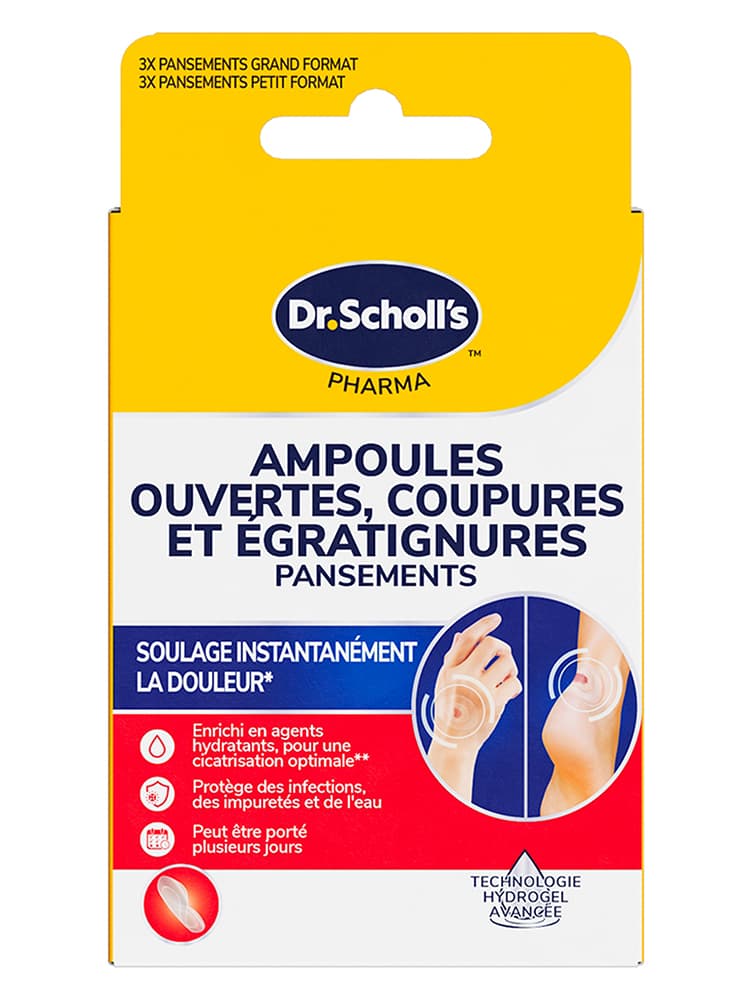 Scholl Ampoules Ouvertes Égratignures et Coupures 6 Pansements