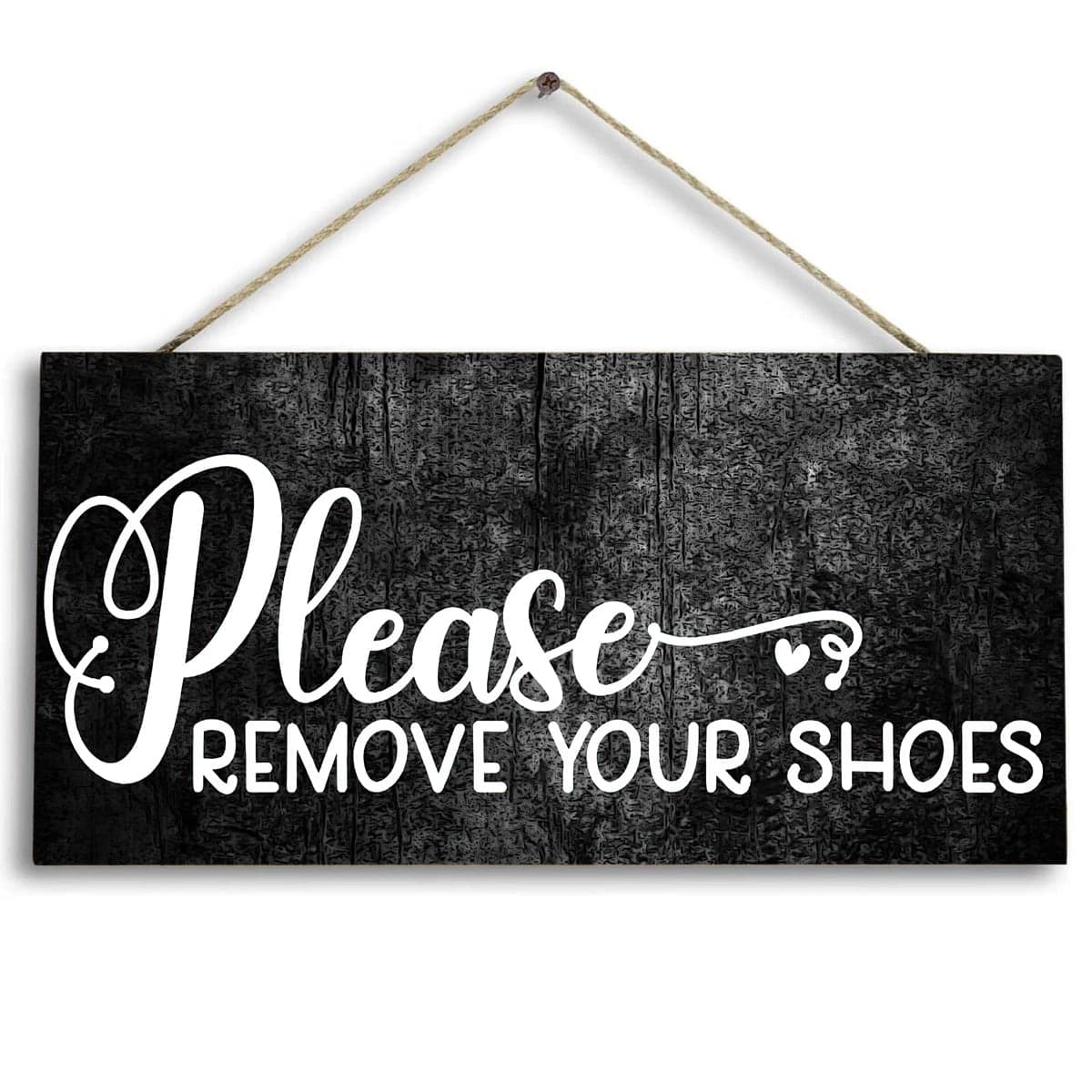 1 pièce Accueillir En Bois Signe Devant Porte , Retirer Ton Chaussures Signe Art Mural Suspendu Décoratif Bois Signe Domicile Décor